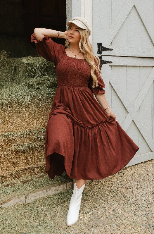 Maxi dresses with one - shoulder designs for a stylish and asymmetric lookLani Dress in Brown Maxi dresses with one - shoulder designs for a stylish and asymmetric lookLani Dress in Brown