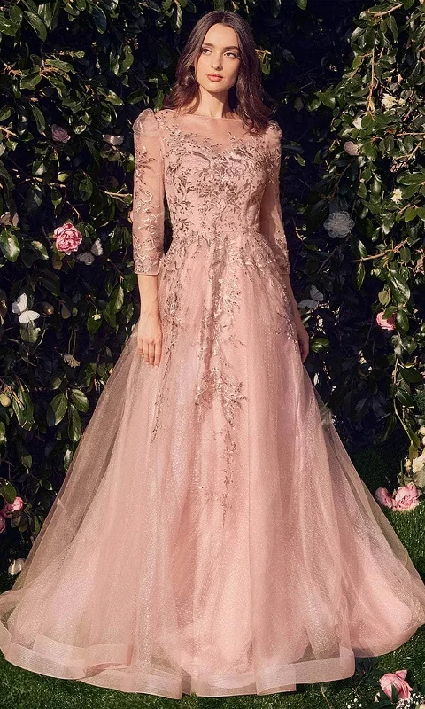 Wedding guest dresses with empire waists and tulle skirtsAndrea and Leo A1352 - Quarter Sleeve Tulle Long Gown Wedding guest dresses with empire waists and tulle skirtsAndrea and Leo A1352 - Quarter Sleeve Tulle Long Gown