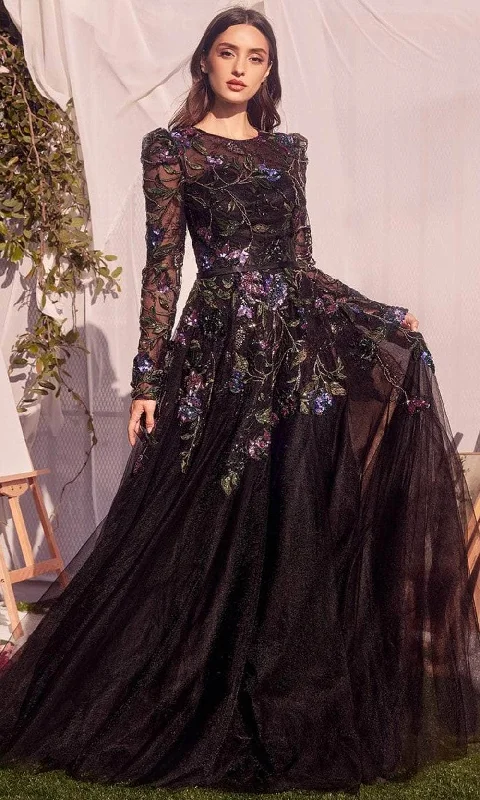 Sequined wedding guest dresses for an evening weddingAndrea and Leo MA107 - Floral Sequin Long Gown Sequined wedding guest dresses for an evening weddingAndrea and Leo MA107 - Floral Sequin Long Gown