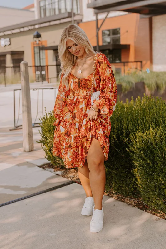 Linen mini dresses for a breathable summer optionFall Foliage Smocked Mini Dress Curves Linen mini dresses for a breathable summer optionFall Foliage Smocked Mini Dress Curves