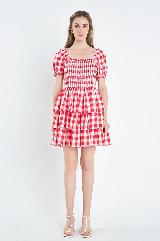 Mini dresses with mesh panels for a sexy and trendy lookGingham Square Neck Mini Dress Mini dresses with mesh panels for a sexy and trendy lookGingham Square Neck Mini Dress