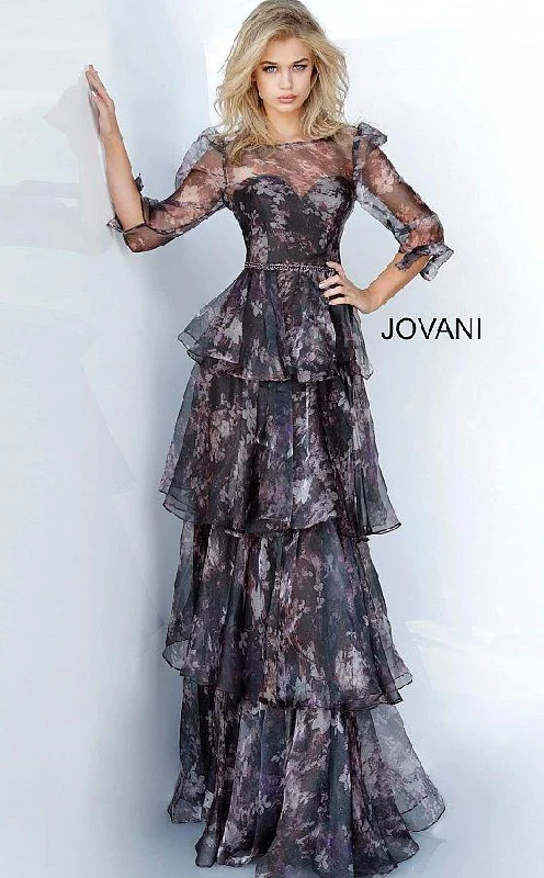 Wedding guest dresses with patchwork designs for a unique lookJovani 2621 Long Formal Floral Dress Wedding guest dresses with patchwork designs for a unique lookJovani 2621 Long Formal Floral Dress