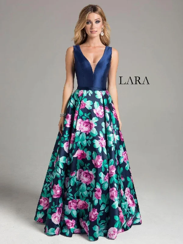 Wrap - style wedding guest dresses with bow accentsLara Dresses Sleeveless Long Prom Dress 32826 Wrap - style wedding guest dresses with bow accentsLara Dresses Sleeveless Long Prom Dress 32826
