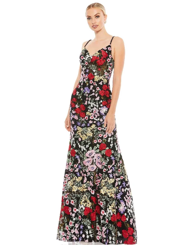 Bow - backed wedding guest dresses in silk for a luxurious feelMac Duggal 67473 Long Formal Floral Lace Dress Bow - backed wedding guest dresses in silk for a luxurious feelMac Duggal 67473 Long Formal Floral Lace Dress