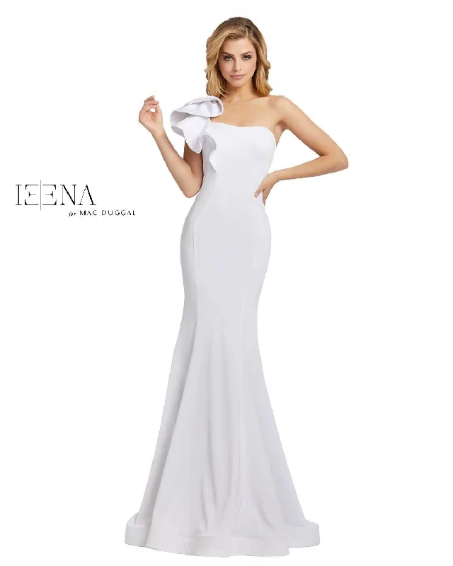 Wedding guest dresses with belted waists and knee - length skirtsMac Duggal 67156 Long One Shoulder Mermaid Dress Wedding guest dresses with belted waists and knee - length skirtsMac Duggal 67156 Long One Shoulder Mermaid Dress