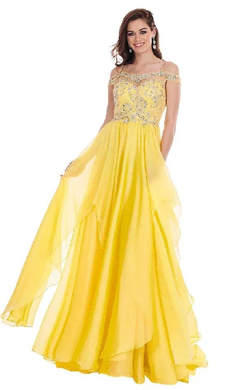 Wrap - style wedding guest dresses with bow accentsRachel Allan Long Off Shoulder Prom Dress 6591 Wrap - style wedding guest dresses with bow accentsRachel Allan Long Off Shoulder Prom Dress 6591