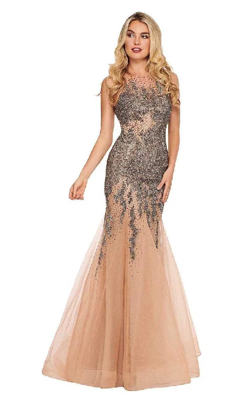 Polka - dot - printed wedding guest dresses with short sleevesRachel Allan Prom Long Halter Trumpet Dress 6452 Polka - dot - printed wedding guest dresses with short sleevesRachel Allan Prom Long Halter Trumpet Dress 6452