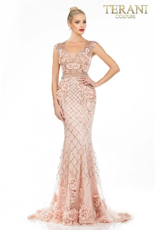 Velvet - trimmed wedding guest dresses in burgundy for a formal eventTerani Couture 1722GL4488 Formal Long Prom Dress Velvet - trimmed wedding guest dresses in burgundy for a formal eventTerani Couture 1722GL4488 Formal Long Prom Dress