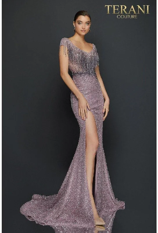 Off - the - shoulder wedding guest dresses in chiffonTerani Couture 2011GL2214 Long Formal Prom Dress Off - the - shoulder wedding guest dresses in chiffonTerani Couture 2011GL2214 Long Formal Prom Dress