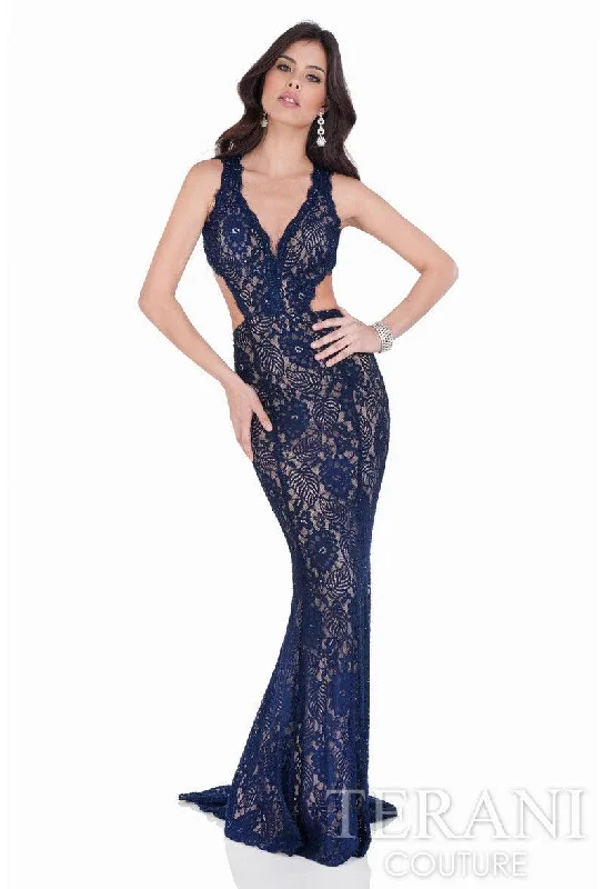 Midi wedding guest dresses in navy blue for a formal affairTerani Couture 1623E1652 Long Formal Prom Dress Midi wedding guest dresses in navy blue for a formal affairTerani Couture 1623E1652 Long Formal Prom Dress