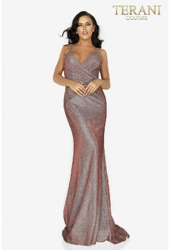 Long - sleeved wedding guest dresses in velvet for a winter weddingTerani Couture 2011P1117 Prom Sexy Metallic Long Dress Long - sleeved wedding guest dresses in velvet for a winter weddingTerani Couture 2011P1117 Prom Sexy Metallic Long Dress