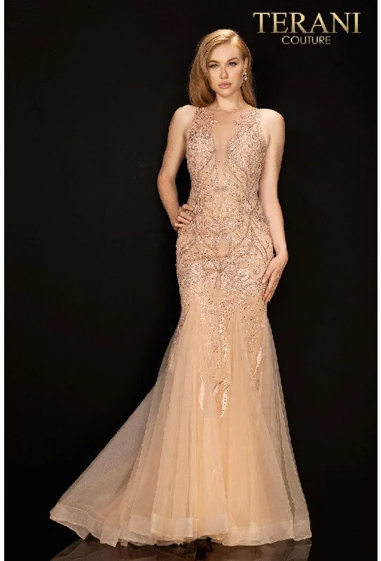 Sheer wedding guest dresses with lace inserts and long sleevesTerani Couture 2011P1452 Sleeveless Illusion Long Prom Dress Sheer wedding guest dresses with lace inserts and long sleevesTerani Couture 2011P1452 Sleeveless Illusion Long Prom Dress