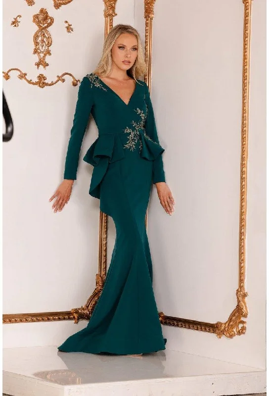 Wedding guest dresses with belted waists and knee - length skirtsTerani Couture 2111M5259 Formal Long Dress Wedding guest dresses with belted waists and knee - length skirtsTerani Couture 2111M5259 Formal Long Dress