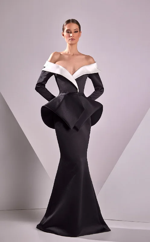 Prom dresses with one - shoulder designs and feather accents for a bold statementEdward Arsouni Couture FW24922 Dress Prom dresses with one - shoulder designs and feather accents for a bold statementEdward Arsouni Couture FW24922 Dress
