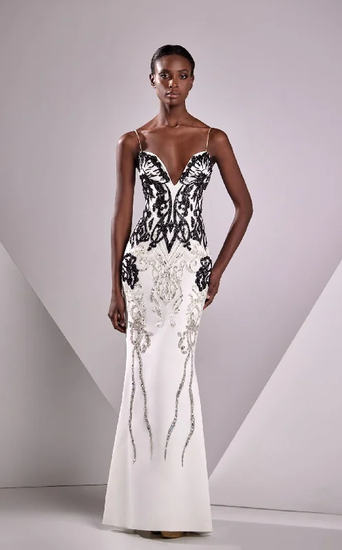 Formal dresses with gathered bodices and wide - leg skirts for a comfortable and stylish silhouetteEdward Arsouni Couture FW24926 Dress Formal dresses with gathered bodices and wide - leg skirts for a comfortable and stylish silhouetteEdward Arsouni Couture FW24926 Dress
