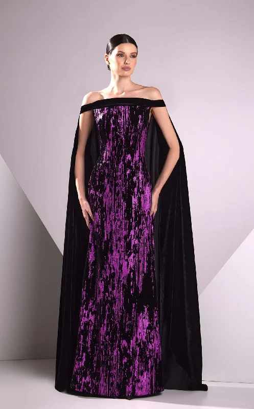 Formal dresses with geometric patterns and metallic accents for a modern formal affairEdward Arsouni Couture FW24940 Dress Formal dresses with geometric patterns and metallic accents for a modern formal affairEdward Arsouni Couture FW24940 Dress
