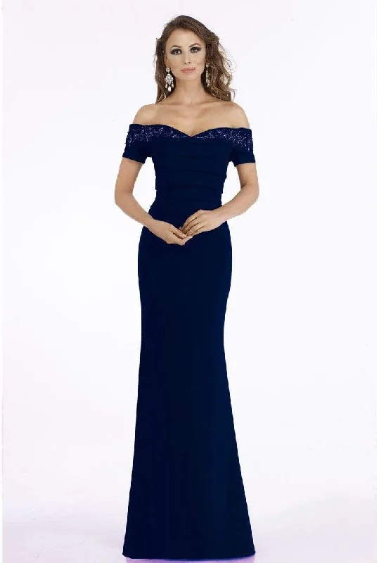 Prom dresses with lace - trimmed hems and off - the - shoulder necklines for a delicate lookGia Franco - 12916 Off-Shoulder Pleated Evening Gown Prom dresses with lace - trimmed hems and off - the - shoulder necklines for a delicate lookGia Franco - 12916 Off-Shoulder Pleated Evening Gown