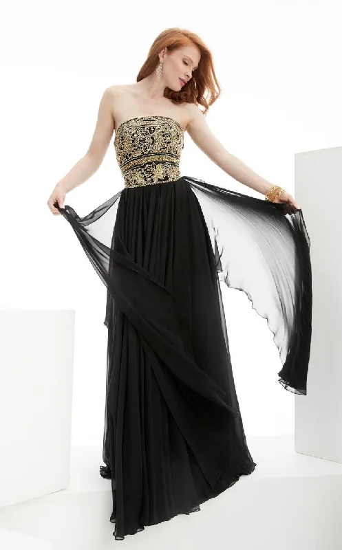 Long - train formal dresses in chiffon for a dramatic prom entranceJasz Couture - Beaded Strapless Evening Gown 5915 Long - train formal dresses in chiffon for a dramatic prom entranceJasz Couture - Beaded Strapless Evening Gown 5915