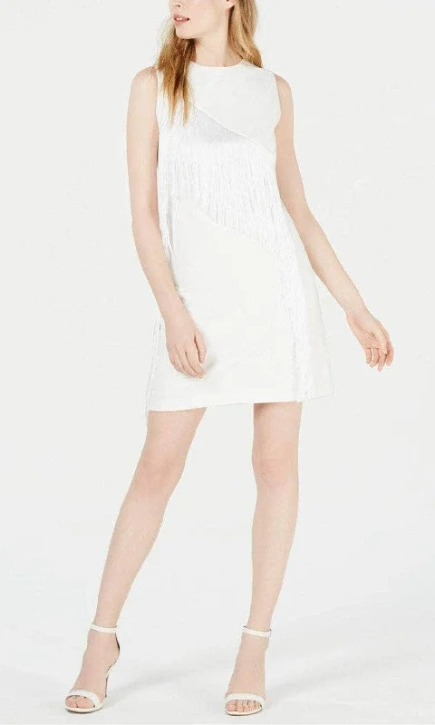 Long - cocktail dresses with a slit and a fitted bodiceLaundry HP01W61 - Sleeveless Fringed Sheath Cocktail Dress Long - cocktail dresses with a slit and a fitted bodiceLaundry HP01W61 - Sleeveless Fringed Sheath Cocktail Dress