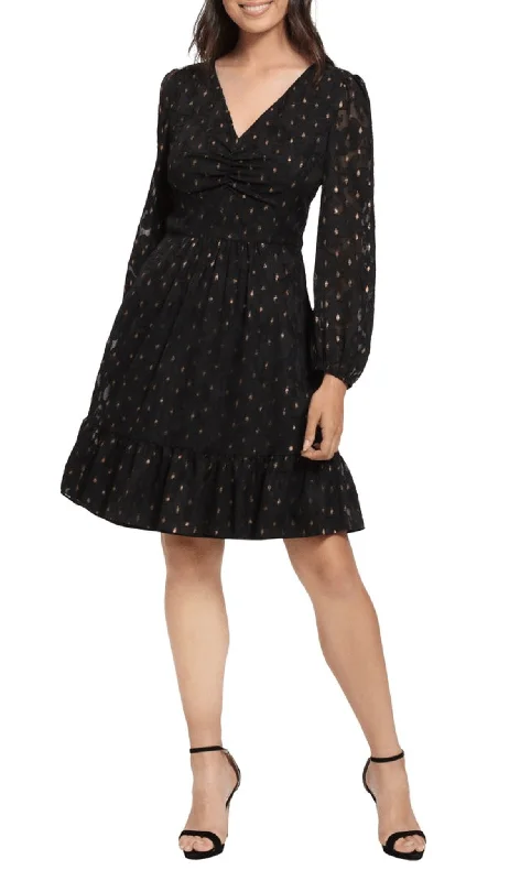 Cocktail dresses with a floral print and a peplum waistLondon Times T6467M - Polka Dot A-line Short Dress Cocktail dresses with a floral print and a peplum waistLondon Times T6467M - Polka Dot A-line Short Dress