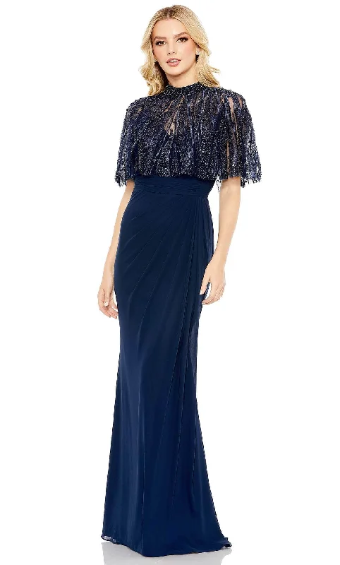 Prom dresses with ruched bodices and organza sleeves for a romantic lookMac Duggal 20467 - Embellished Cape Sleeveless Evening Dress Prom dresses with ruched bodices and organza sleeves for a romantic lookMac Duggal 20467 - Embellished Cape Sleeveless Evening Dress