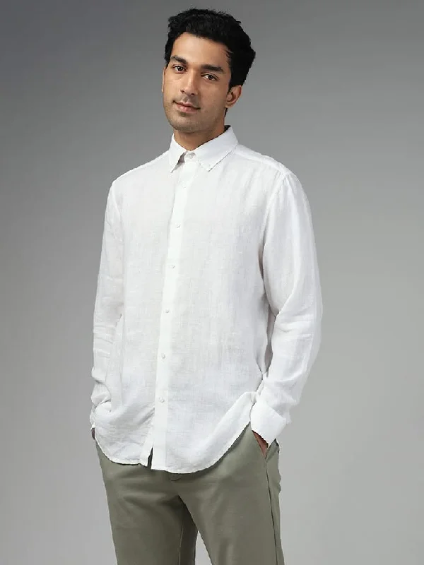 Bermuda Women Shorts for a Classic and Sophisticated LookAscot Solid White Relaxed-Fit Linen Shirt Bermuda Women Shorts for a Classic and Sophisticated LookAscot Solid White Relaxed-Fit Linen Shirt