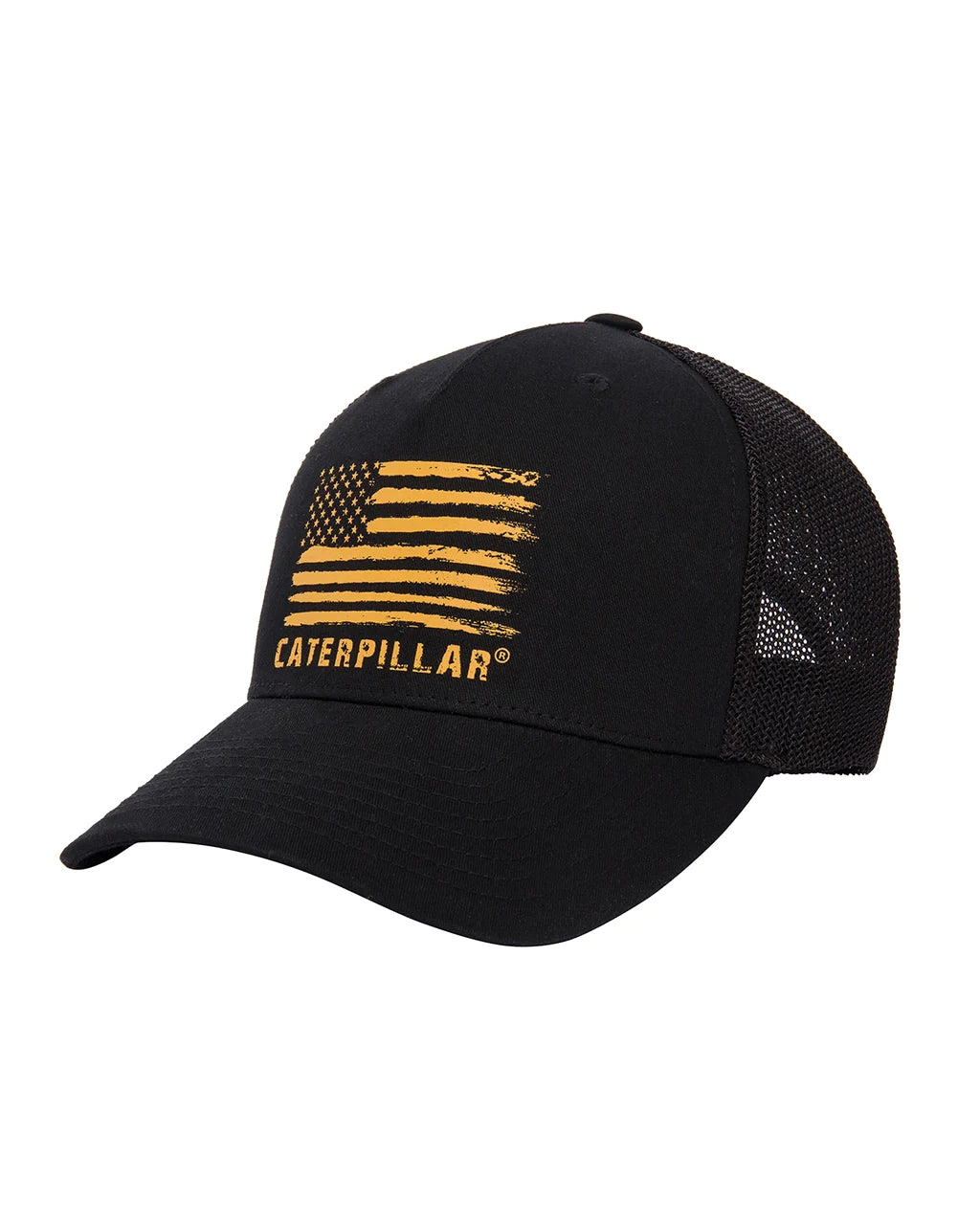 Distressed Flag Flexfit 110 Cap - Black