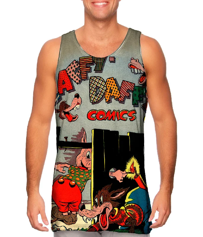 Plus Size Women's Glitter - Trimmed Tank Tops for Party NightsLaffy Daffy Comic Retro Plus Size Women's Glitter - Trimmed Tank Tops for Party NightsLaffy Daffy Comic Retro