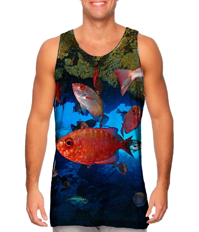 Women's Sleeveless Ribbed Tank Tops for a Trendy LookLarge Cueva Del Tiburon Underwater Women's Sleeveless Ribbed Tank Tops for a Trendy LookLarge Cueva Del Tiburon Underwater