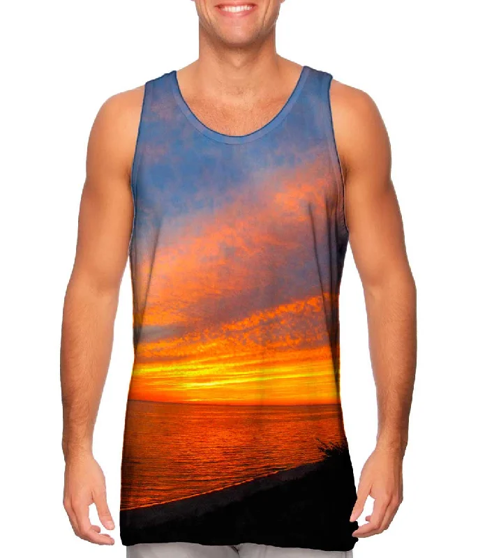 Crew Neck Women's Sustainable Tank Tops Made from Recycled MaterialsLast Sundays Sunset Crew Neck Women's Sustainable Tank Tops Made from Recycled MaterialsLast Sundays Sunset