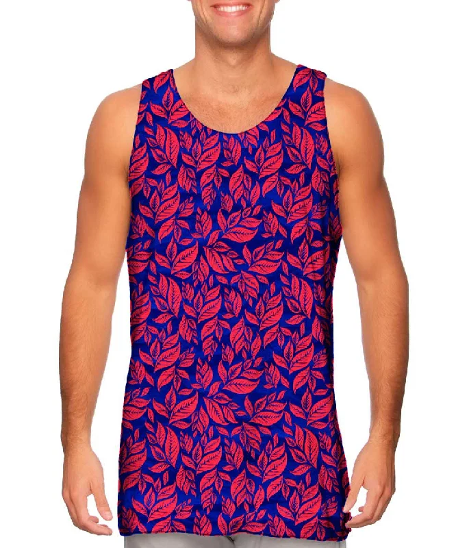 V - Neck Women's Moisture - Wicking Tank Tops for RunningLeaf A Go Go Pink Navy Pattern V - Neck Women's Moisture - Wicking Tank Tops for RunningLeaf A Go Go Pink Navy Pattern