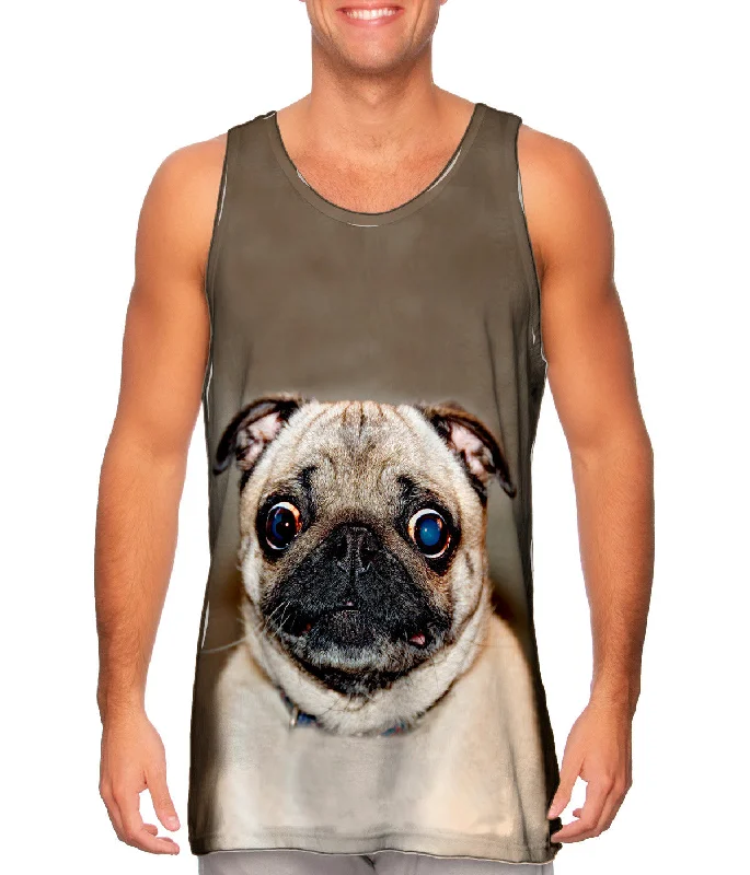 Plus Size Women's Side - Slit Tank Tops in Metallic ShadesLeast Photogenic Award Pug Plus Size Women's Side - Slit Tank Tops in Metallic ShadesLeast Photogenic Award Pug