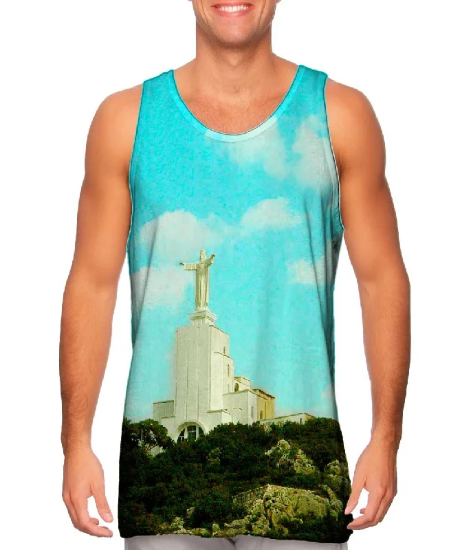 Plunge Neck Women's Seamless Tank Tops for a Smooth FitLebanon Christ The King Statue Plunge Neck Women's Seamless Tank Tops for a Smooth FitLebanon Christ The King Statue