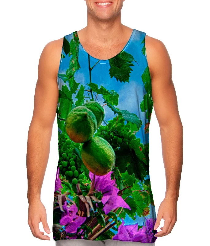 High - Neck Women's Silk Blend Tank Tops for a Luxurious FeelLemons And Grapes