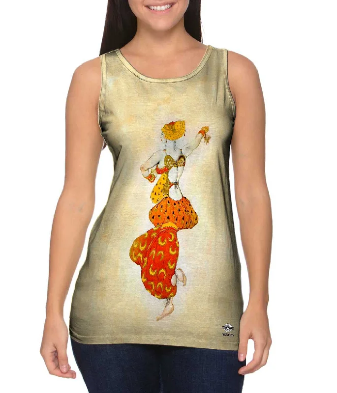 Mock Neck Women's Performance Tank Tops for CyclingLeon Bakst - "The Odalisque" (1910) Mock Neck Women's Performance Tank Tops for CyclingLeon Bakst - "The Odalisque" (1910)