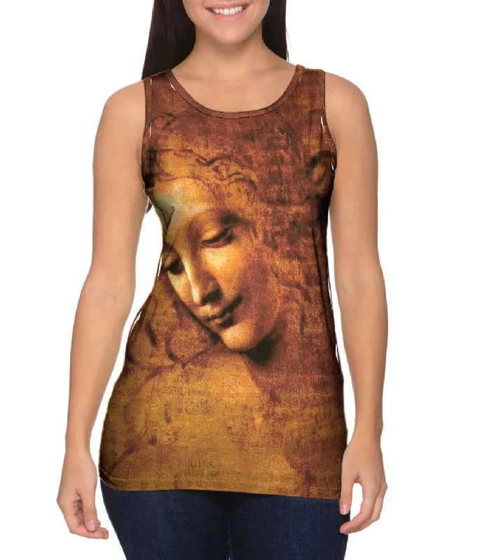 Plus Size Women's Embroidered Tank Tops in Boho StylesLeonardo 003 - "Female Head" (1508) Plus Size Women's Embroidered Tank Tops in Boho StylesLeonardo 003 - "Female Head" (1508)