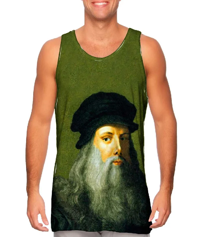 Plus Size Women's Glitter - Trimmed Tank Tops for Party NightsLeonardo Da Vinci - "Self Portrait" Plus Size Women's Glitter - Trimmed Tank Tops for Party NightsLeonardo Da Vinci - "Self Portrait"