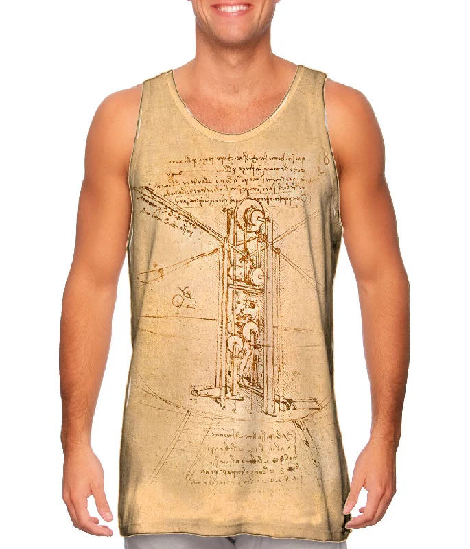 Square Neck Women's Organic Cotton Tank Tops in Earth TonesLeonardo DaVinci - "Flying Machine" (1487) Square Neck Women's Organic Cotton Tank Tops in Earth TonesLeonardo DaVinci - "Flying Machine" (1487)