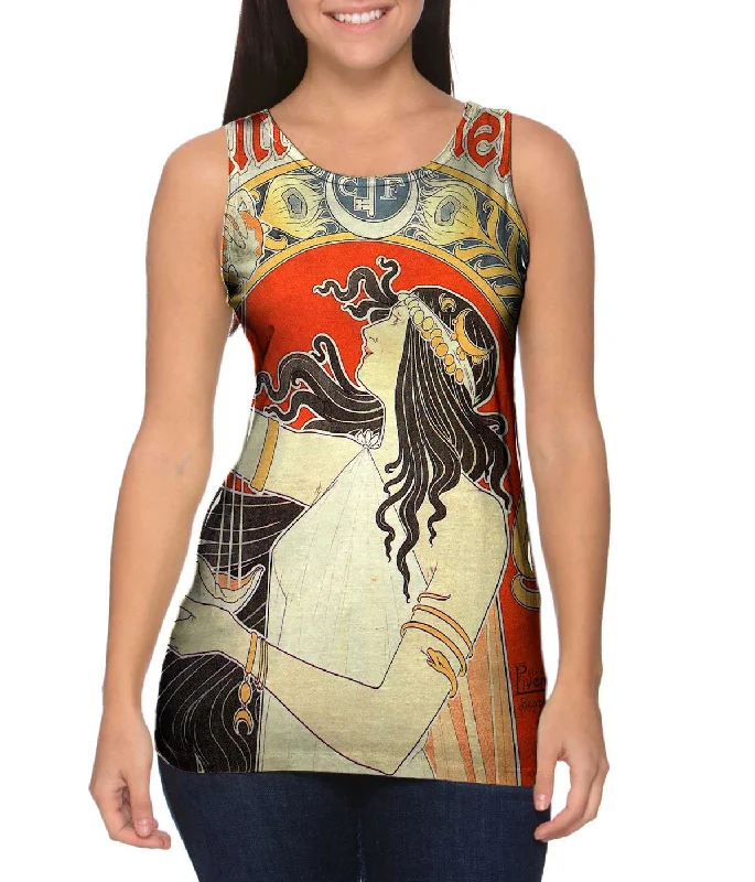 High - Neck Women's Silk Blend Tank Tops for a Luxurious FeelLeonetto Cappiello - "Contratto" (1922) High - Neck Women's Silk Blend Tank Tops for a Luxurious FeelLeonetto Cappiello - "Contratto" (1922)