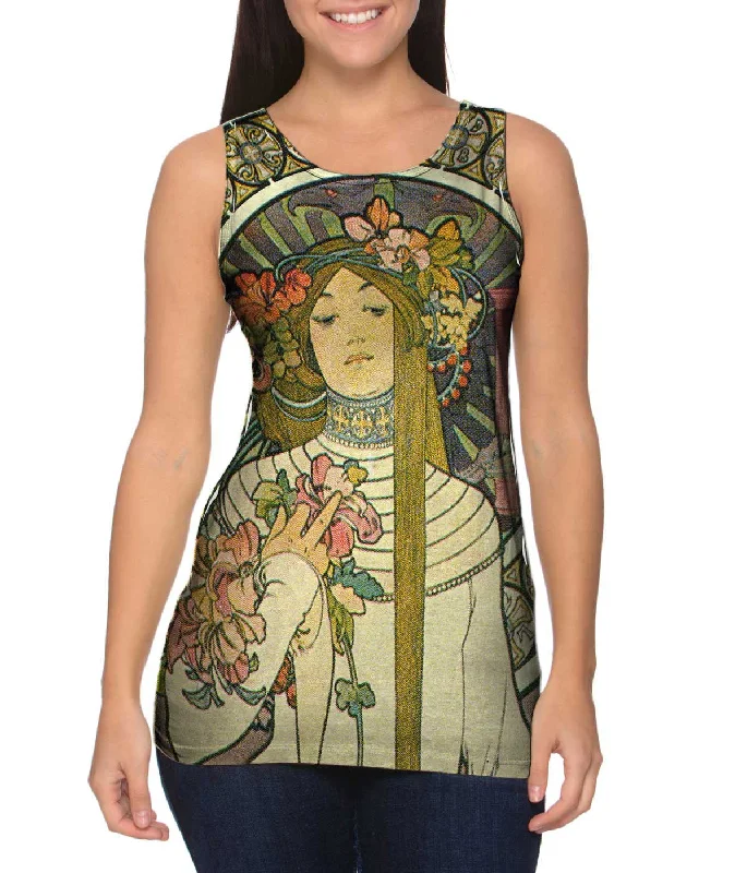 Crew Neck Women's Sustainable Tank Tops Made from Recycled MaterialsLeonetto Cappiello - "Vov" (1922) Crew Neck Women's Sustainable Tank Tops Made from Recycled MaterialsLeonetto Cappiello - "Vov" (1922)