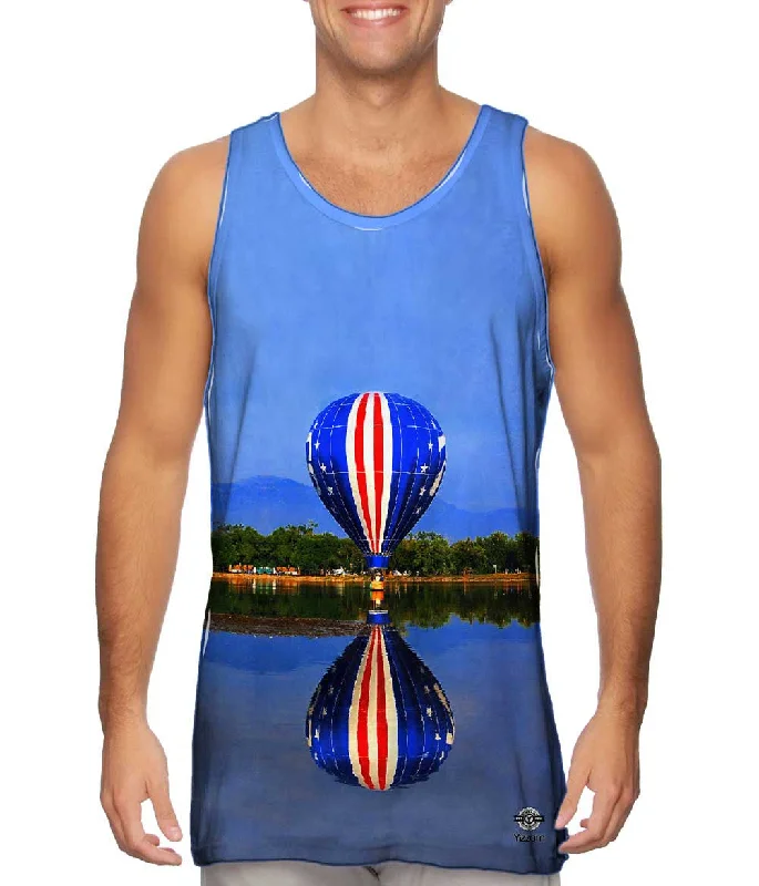 Plus Size Women's Glitter - Trimmed Tank Tops for Party NightsLets Float Away Hot Air Balloon Plus Size Women's Glitter - Trimmed Tank Tops for Party NightsLets Float Away Hot Air Balloon