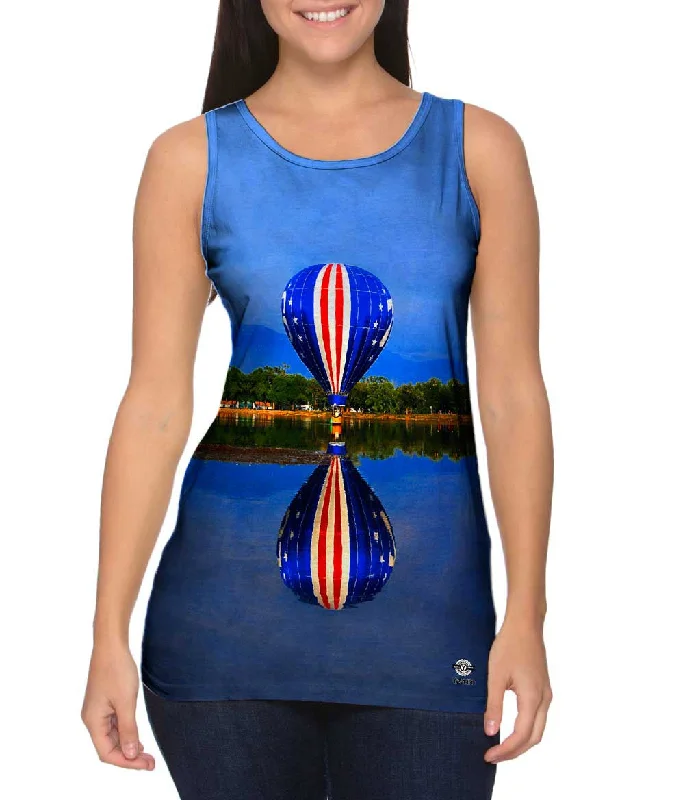 Women's Sleeveless Ribbed Tank Tops for a Trendy LookLets Float Away Hot Air Balloon Women's Sleeveless Ribbed Tank Tops for a Trendy LookLets Float Away Hot Air Balloon