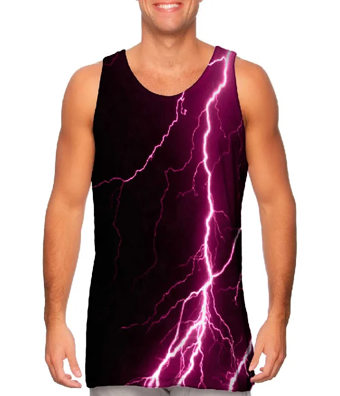 Plus Size Women's Side - Slit Tank Tops in Metallic ShadesLightning Storm Maroon Black Plus Size Women's Side - Slit Tank Tops in Metallic ShadesLightning Storm Maroon Black
