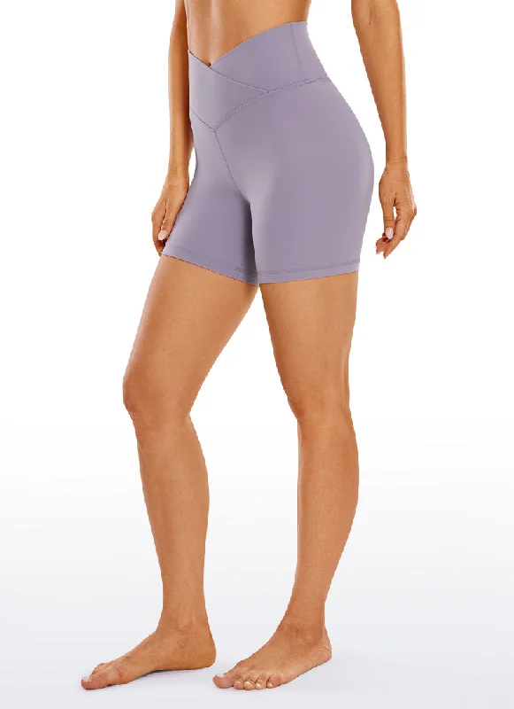 Linen Women Shorts for Breathable Comfort in Hot WeatherButterluxe Shorts 5"- V Cross Waist Linen Women Shorts for Breathable Comfort in Hot WeatherButterluxe Shorts 5"- V Cross Waist