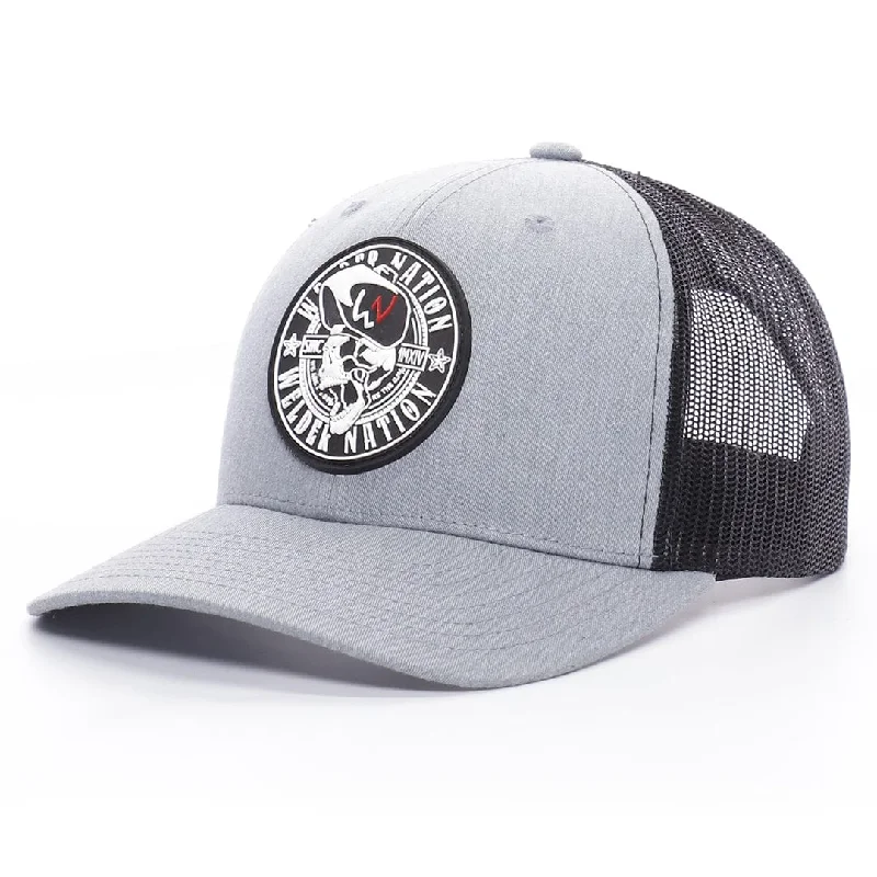 Welder Nation Raging, Curved Brim, Heather Grey & Black