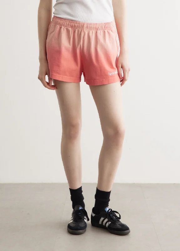 Twill Women Shorts with a Smooth Texture and DurabilitySerif Logo Embroidered Disco Shorts Twill Women Shorts with a Smooth Texture and DurabilitySerif Logo Embroidered Disco Shorts