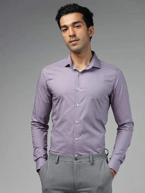 Solid Color Women Shorts in Bright Hues for a Bold StatementWES Formals Solid Ultra-Slim Fit Lavender Cotton Blend Shirt Solid Color Women Shorts in Bright Hues for a Bold StatementWES Formals Solid Ultra-Slim Fit Lavender Cotton Blend Shirt