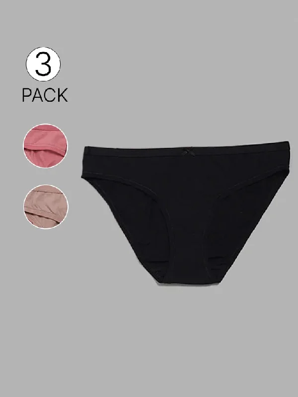 Denim Women Shorts with Distressed Details for a Casual VibeWunderlove Solid Multicolor Stretchable Cotton Blend Bikini Briefs - Pack of 3 Denim Women Shorts with Distressed Details for a Casual VibeWunderlove Solid Multicolor Stretchable Cotton Blend Bikini Briefs - Pack of 3
