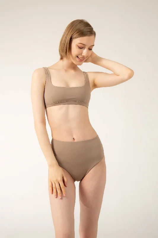 High - Neck Bodysuits for a Modest and Sophisticated LookARYA Bikini - Taupe