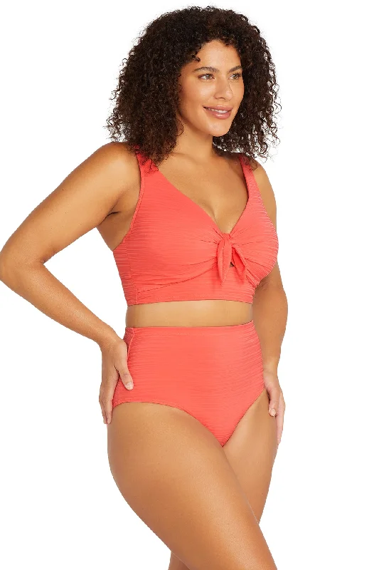 Push - up bikini top to enhance the bust for a confident beach appearanceAria Coral Renoir High Waist Swim Pant Push - up bikini top to enhance the bust for a confident beach appearanceAria Coral Renoir High Waist Swim Pant